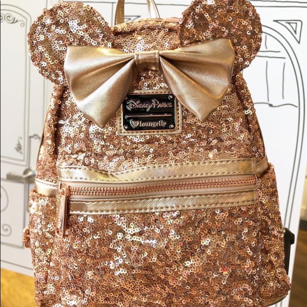Disney rose gold backpack